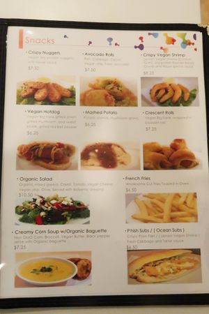 Menu at Happiness Cafe in San Jose