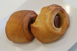 Crescent Rolls (hotdogs in a bun) at Happiness Cafe in San Jose