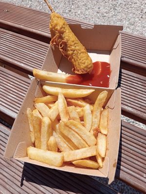 Battered sausage at sounds a bit fishy... in Richmond