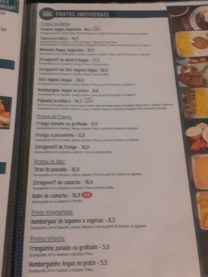 Menu 3 at Rio Sampa Gastrobar in Vila Do Conde