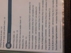 Menu 5 at Rio Sampa Gastrobar in Vila Do Conde