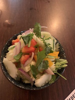 Cucumber salad￼ at Vegan Plate in Chicago