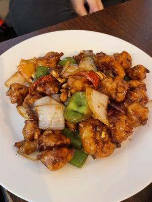 Kung pao chicken. Yum!!   at Vegan Plate in Chicago