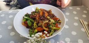 Delicious combination of sweet and spice.  Very accommodating with slight changes.  Very difficult to find a good vegan pad thai.  Highly recommend this place.  Aan, it's a BYOB. at Vegan Plate in Chicago