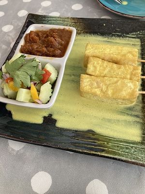 Tofu sataay  at Vegan Plate in Chicago