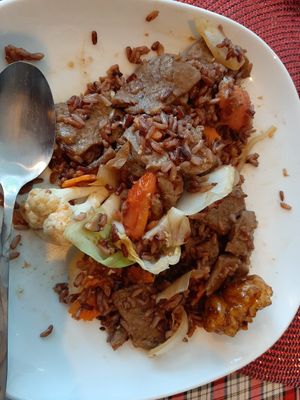 Fried Rice w/ extra Beef at Vegan Plate in Chicago