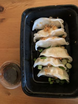 Gluten free dumplings  at Vegan Plate in Chicago