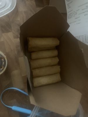 Spring rolls  at Vegan Plate in Chicago