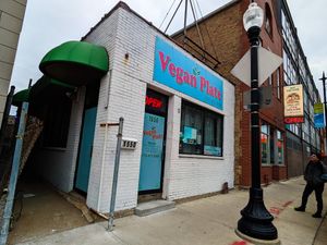 Outside of Vegan Plate at Vegan Plate in Chicago
