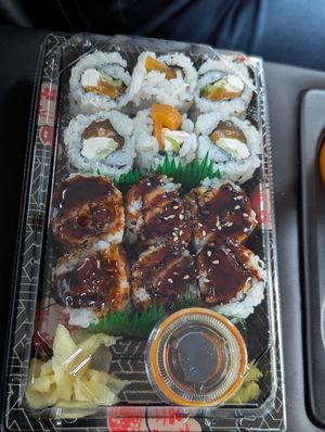 Sweet Potato Roll and Philadelphia Roll at Vegan Plate in Chicago