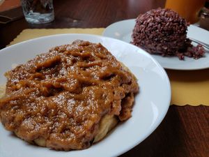 Prarms plate at Vegan Plate in Chicago