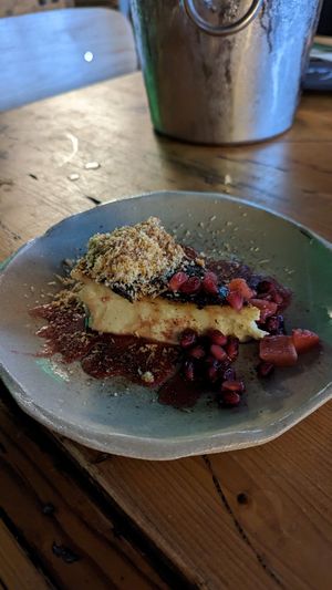 Cheesecake at Powerplant Lisbon in Lisbon