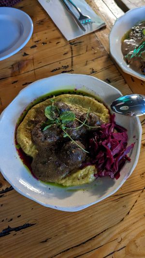 Meatless balls at Powerplant Lisbon in Lisbon