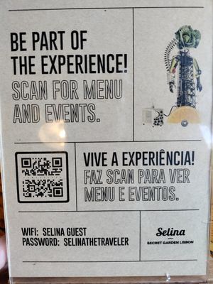 Scan for menu at Powerplant Lisbon in Lisbon