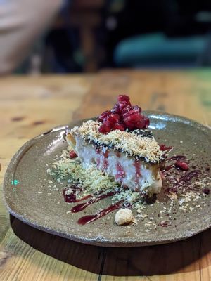 Cheesecake at Powerplant Lisbon in Lisbon