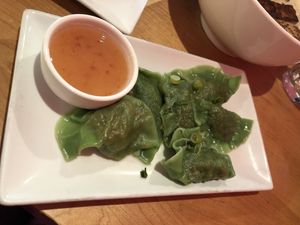 Veggie dumplings not gf   at Yum Yum Noodle Bar in Woodstock