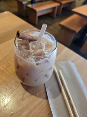 Vegan Chai Tea made with coconut milk at Yum Yum Noodle Bar in Woodstock