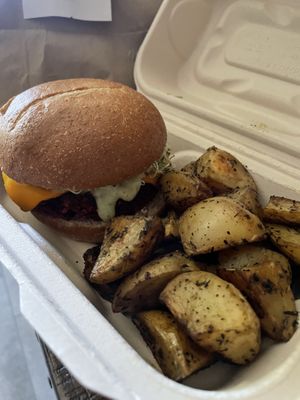 Beet burger  at The Wylde Beet in Hailey