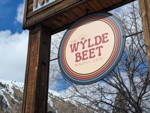 View of the Roadside Sign at The Wylde Beet in Hailey