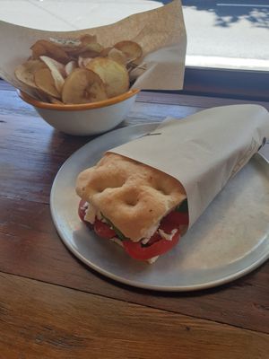 Summer focaccia lunch special at don Fred in Newtown