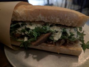 Rocket and beyond focaccia at don Fred in Newtown