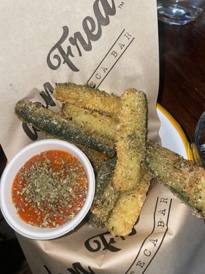 Zucchini fries   at don Fred in Newtown