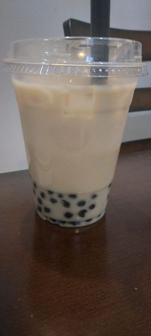 Chai coconut milk boba (takeout) at Yum Yum Noodle Bar in Kingston