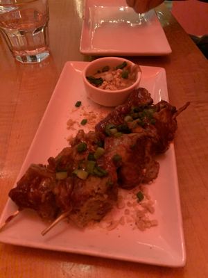 Seitan satay at Yum Yum Noodle Bar in Kingston