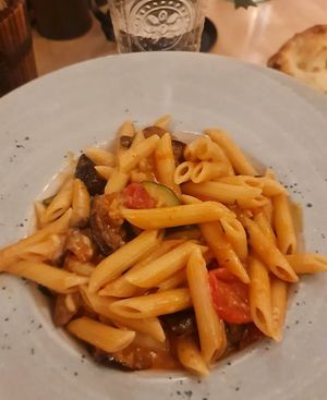 Vegan Pennete alla Campagnola at La Dolce Tavola in Rugby
