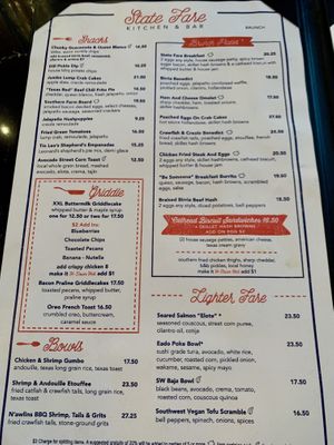Menu  at State Fare Kitchen & Bar - The Woodlands in The Woodlands