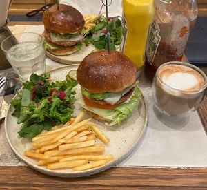 Vegan burger  at Asakara Good Store in Osaka