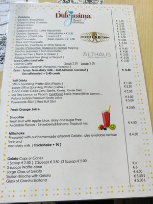 Has Oat, Almond and Coconut milk at Dulcissima in Rabat