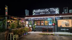 Outside at Authentic Thai in Nelson Bay
