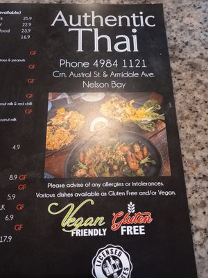  at Authentic Thai in Nelson Bay