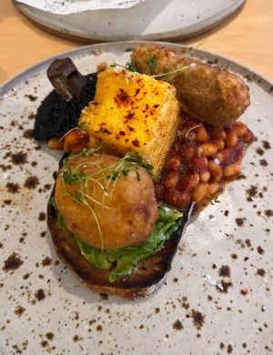 The vegan breakfast is honestly the best vegan breakfast in Liverpool if you’re looking to treat yourself. The polenta really makes it. So light and just enough, satisfying.  at Mother Espresso in Liverpool