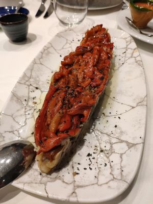 Tostada con verduras grilladas at Restaurant Dársena in Alicante