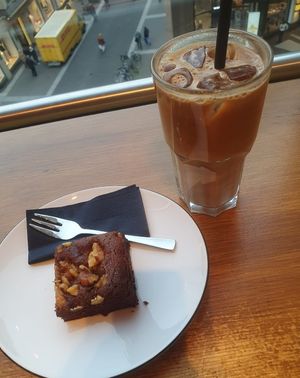  at Mayersche Café in Dusseldorf