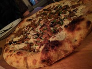 vegan sausage pizza at Pala in New York City