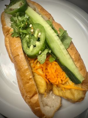 Tofu Banh Mi with no aioli   at Mint Modern Vietnamese Bistro & Bar in New Orleans