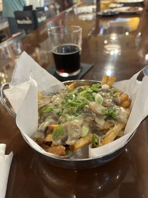 Mushroom poutine  at The Unicorn Tavern in Grand Haven