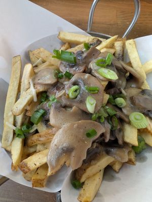 Mushroom poutine at The Unicorn Tavern in Grand Haven