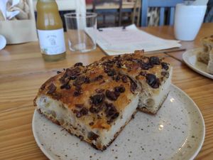FoCaccia de azeitonas at Lume Agricultura e Padaria Bio in Santa Maria Da Feira