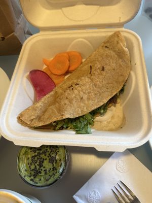 Quesadilla and side of guac  at Rico Rico Vegano in Oakland