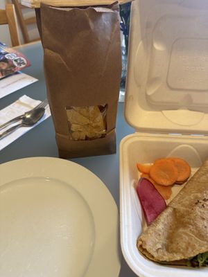 Giant bag of chips  at Rico Rico Vegano in Oakland