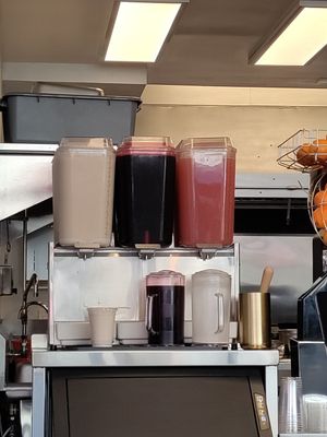 Drinks on deck! at Rico Rico Vegano in Oakland