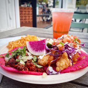 Tacos plate  at Rico Rico Vegano in Oakland