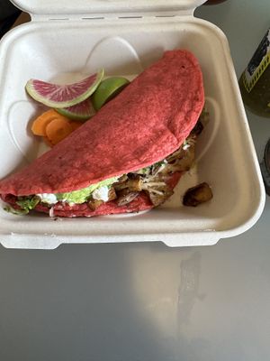 Vegan Chicken Quesadilla   at Rico Rico Vegano in Oakland