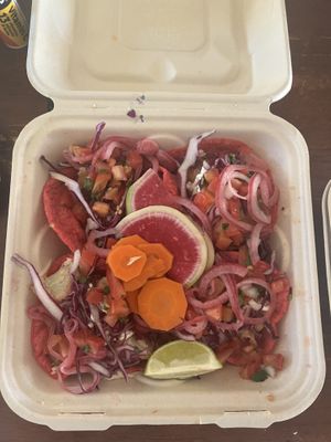 Cauliflower tacos  at Rico Rico Vegano in Oakland