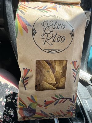 Corn chips   at Rico Rico Vegano in Oakland