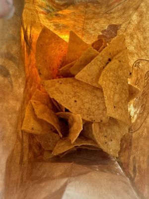 Inside the bag   at Rico Rico Vegano in Oakland